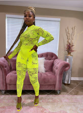 Load image into Gallery viewer, Neon Lace Jumpsuit
